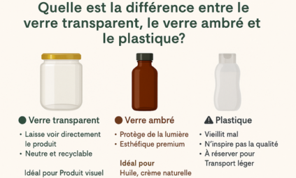 Quelle est la différence entre le verre transparent, le verre ambré et le plastique ?