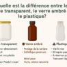 Quelle est la différence entre le verre transparent, le verre ambré et le plastique ?