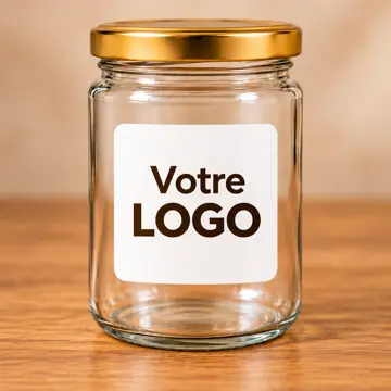 Étiquette face sur bocal